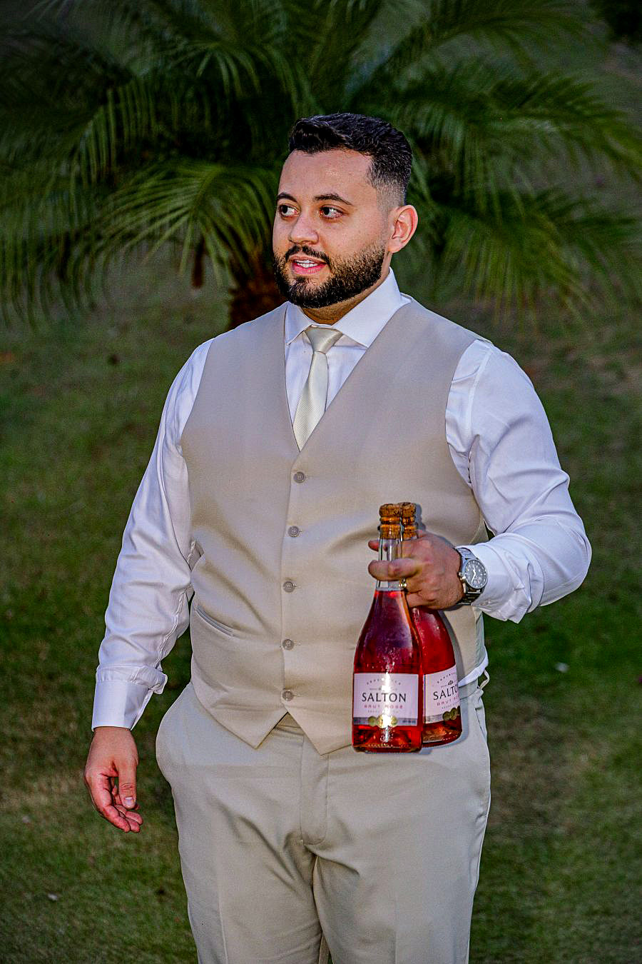 Momento emocionante de casamento